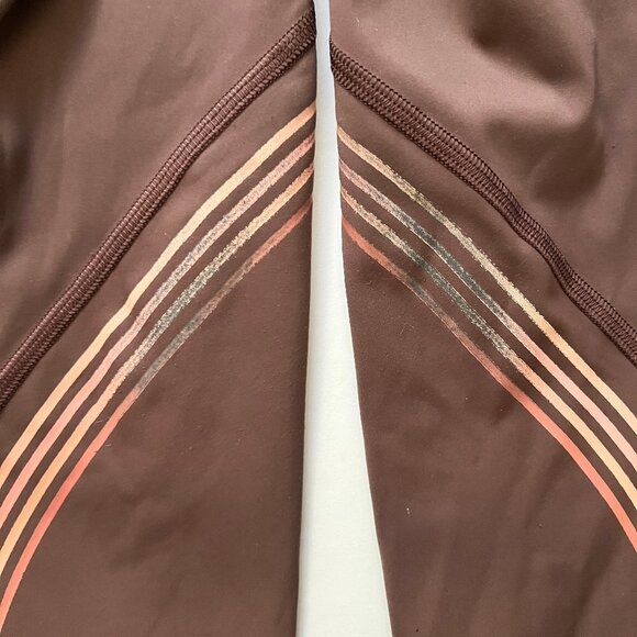 Lululemon Speed Limit Crop 23" Cherry Cola Leggings Pants Running Workout Sz  4 - Picture 13 of 16